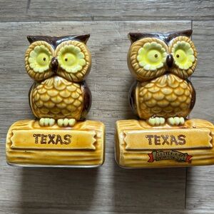 Texas Owl Souvenir Salt and Pepper
